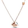Stainless Steel Double Layer Frosted Butterfly Necklace