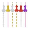6/12pcs Bachelorette Party Penis Paper Straws Hen Night Party Adult Birthday Supplies Team Bride to be Wedding Decoration Favors