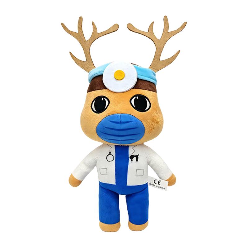 Animal Hospital Plush Toy Blue Dog Soft Stuffed Game Cartoon Doll Collectible For Adult Fans Home Decoration Cuddly Gift