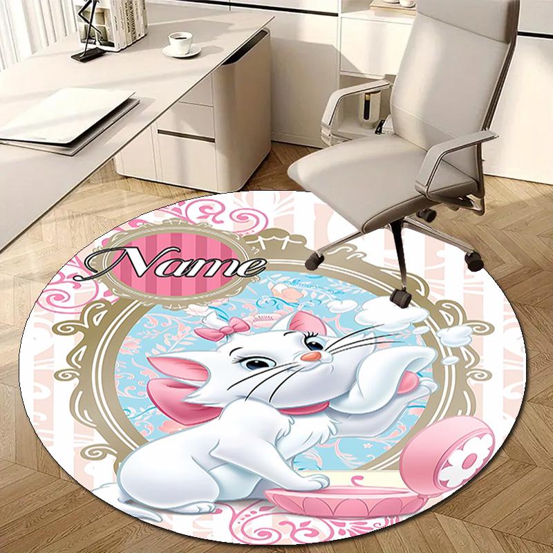 Personalized M-Marie Round Chair Office Rug - Perfect for Mat, Office Chair & More - Ideal Gift for Birthdays and Holidays