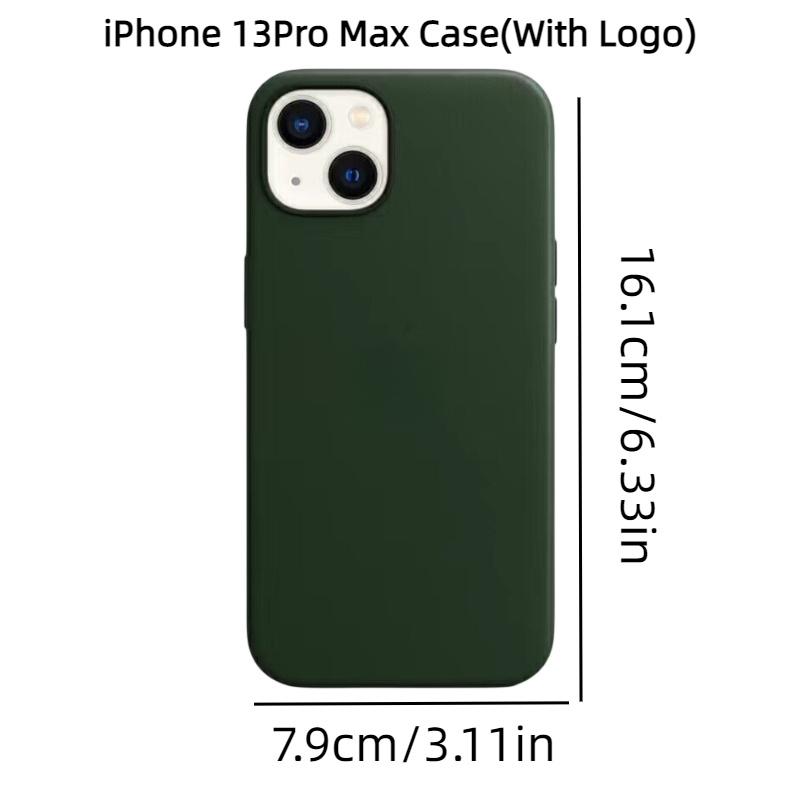 

Чехол для iPhone 13 Pro Max из ПУ-кожи, магнитная адсорбция, полный охват, защита зелёный