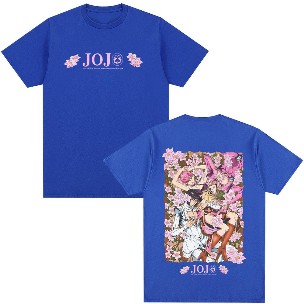 2026 Anime JoJo Bizarre Adventure Tshirt Giorno Giovanna Bruno Buccellati Tshirts Unisexs Women Fashion Short Sleeves T Shirt