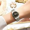 OPK Damenuhren Luxusmode Damen Quarz Uhr Wasserdicht Leuchtend Datum Edelstahl Armbanduhr Freundin Geschenke