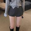 Plus Size High Waist Black A-line Mini Skirt for Women - Slimming Autumn Korean Style with Versatile Belted Design
