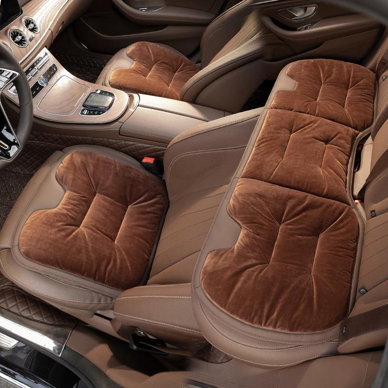 Car Seat Cushion Flannel Winter Warm Anti Slip Rear Seat Soft Pad For Volkswagen VW Golf 7 MK7 Golf 8 Mk8 Tiguan MK2 Polo Jetta