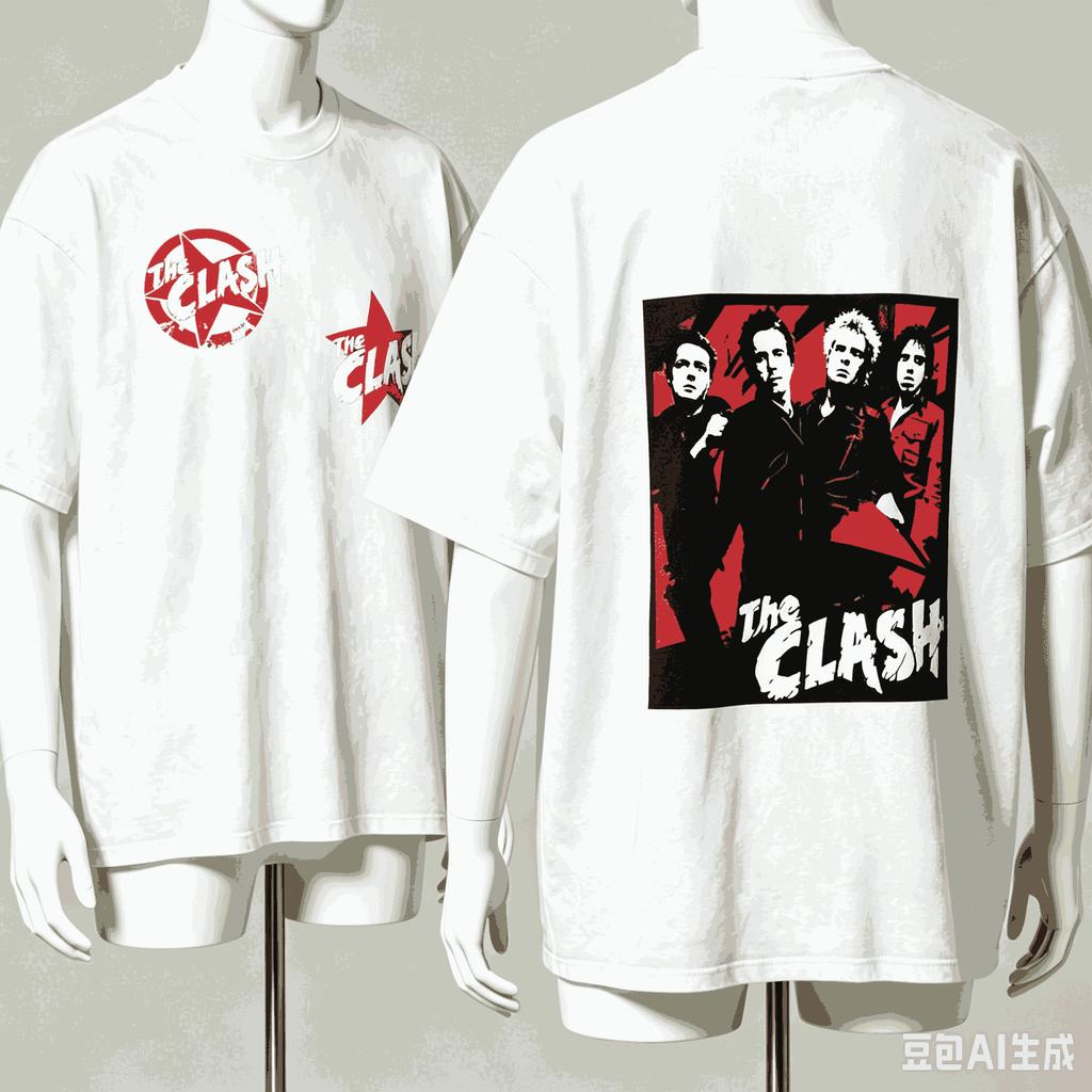The Clash For Fan Gift Tshirt Unisex Unisex Harajuku Oversized Unisex Short Sleeve Streetwear High Quality Couples Classic Couples