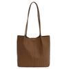 Simple and Large-capacity Woven Shoulder Bag Women's 2025 Autumn and Winter Niche Soft Leather Versatile Commuter Underarm Mother Bag