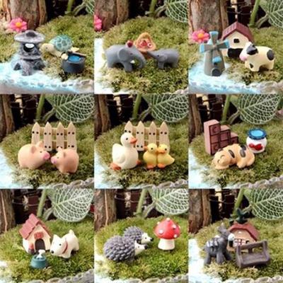 3Pcs Dollhouse Bonsai Craft Micro Landscape DIY Flower Pot Miniature Decor Set