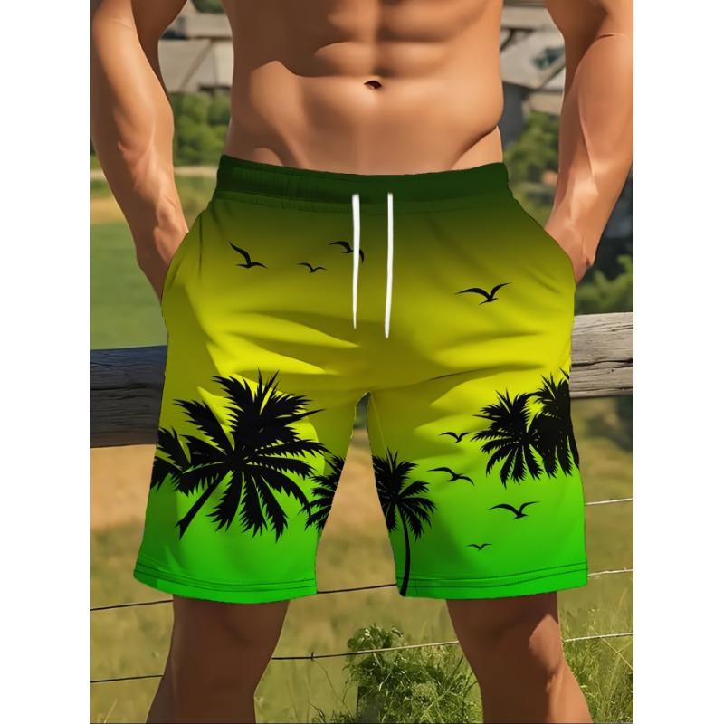 Men s Fashion Geometric Print Shorts S