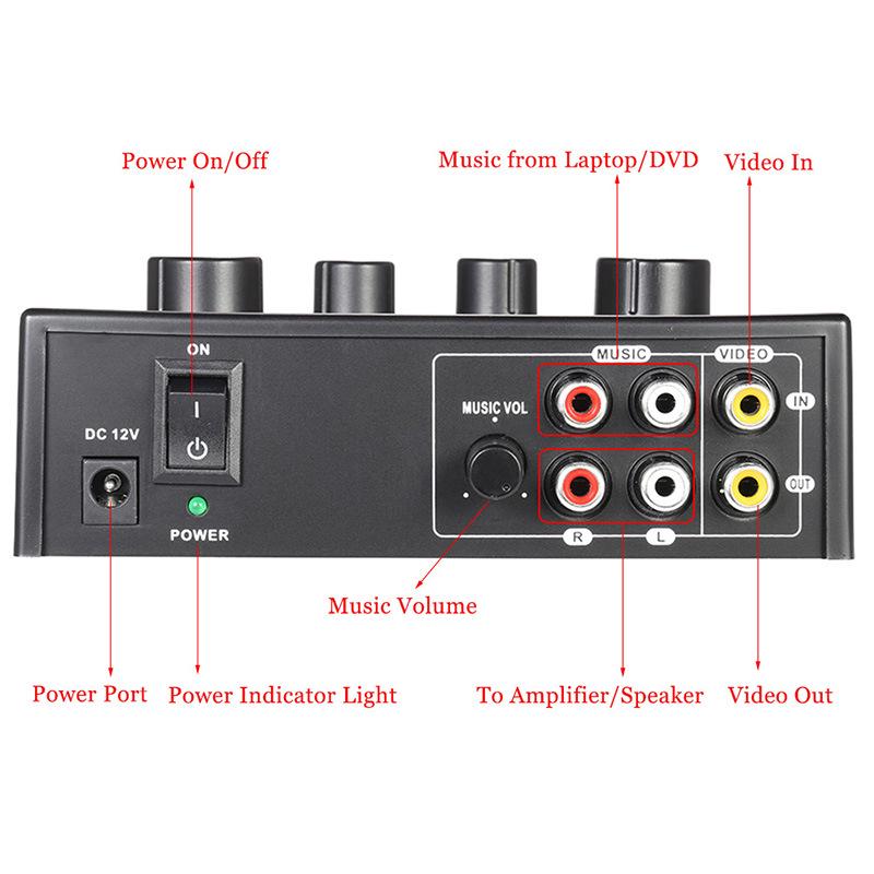 N1 NKR Karaoke Reverb Mixer für Heim-, Computer-, Mobil- und Gitarrengebrauch