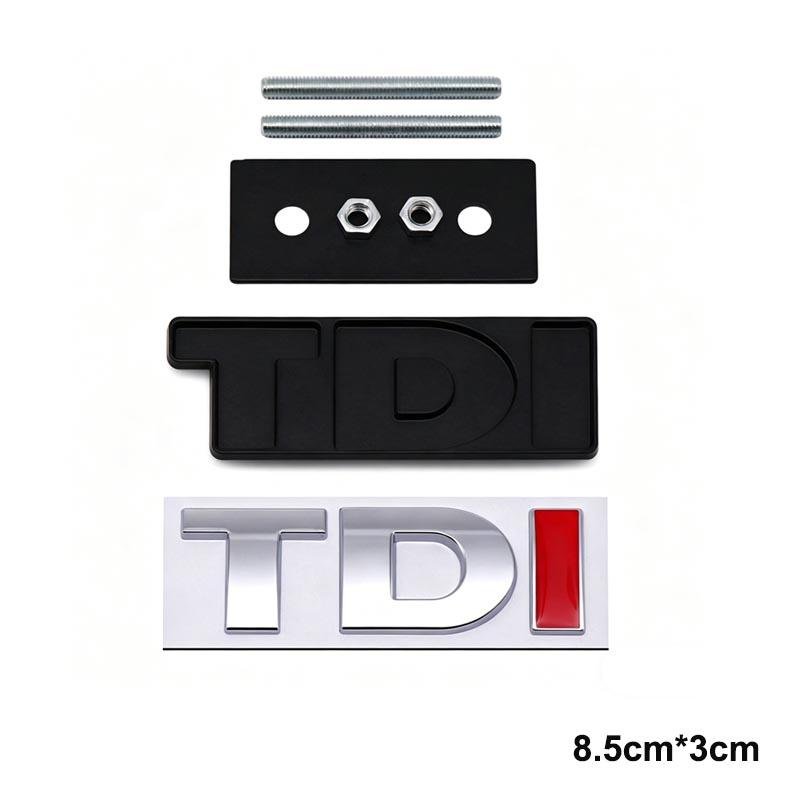 AABLC1 3D Metal TDI Car Grille Emblem Auto Exterior Decoration Accessory for Volkswagen VW Golf Passat Touareg