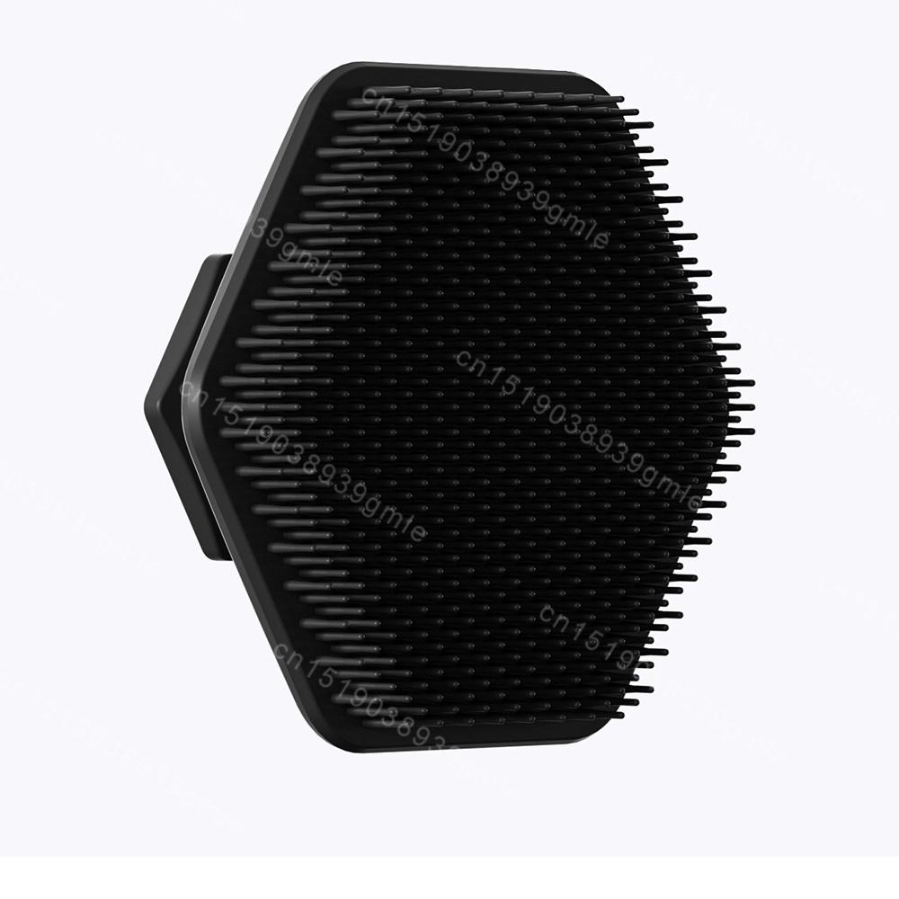 

Мужская щетка для умывания, скраббер, силиконовая миниатюрная щетка для глубокого отшелушивания и массажа лица, щетка для скрабирования лица, очиститель для лица чёрный