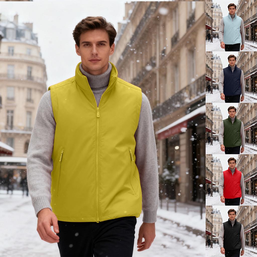 Men's Warm, , And Plush Outdoor Three-dimensional Vest Versatile Top Jacket