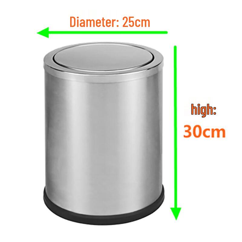 Jingtai Stainless Steel Hotel Waste Bin with Ashtray