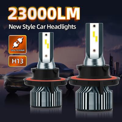 Roadsun 2 Stück Super Helle H13 140W, Hoher Lumen LED Fern- und Abblendlicht Alles-in-einem, Ultraweiß 6500K Auto-Scheinwerfer, Plug-N-Play