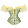 Court Style Jacquard Bodysuit with Lace Straps