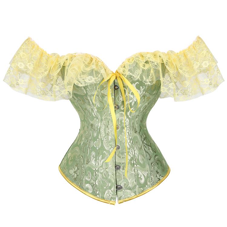 Court Style Jacquard Bodysuit with Lace Straps
