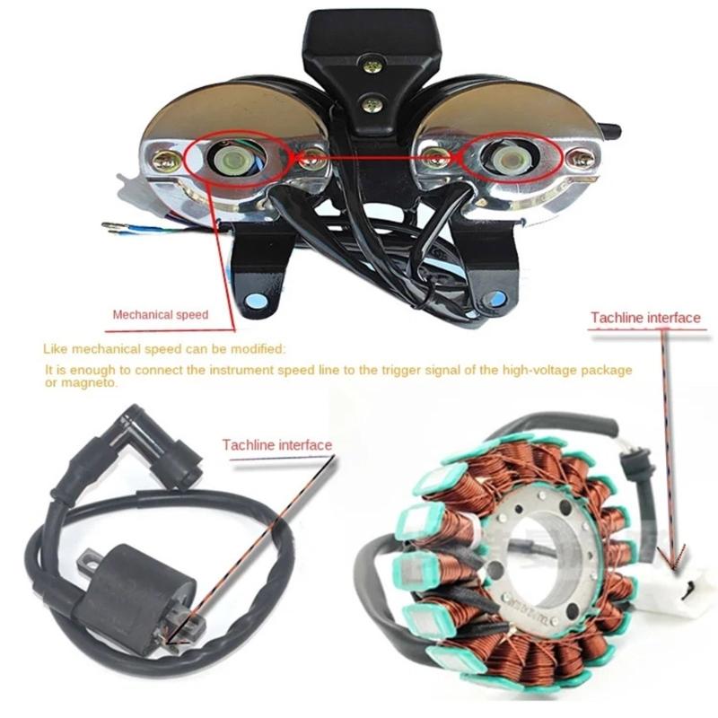 Digital Speedometer Odometer Dashboard Suitable for RC250 150Gato 250cc Waterproof Motorcycle Instrument LED Tachometer