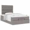 Maison Exclusive - Cadre de lit ottoman avec matelas taupe 120x200 cm tissu