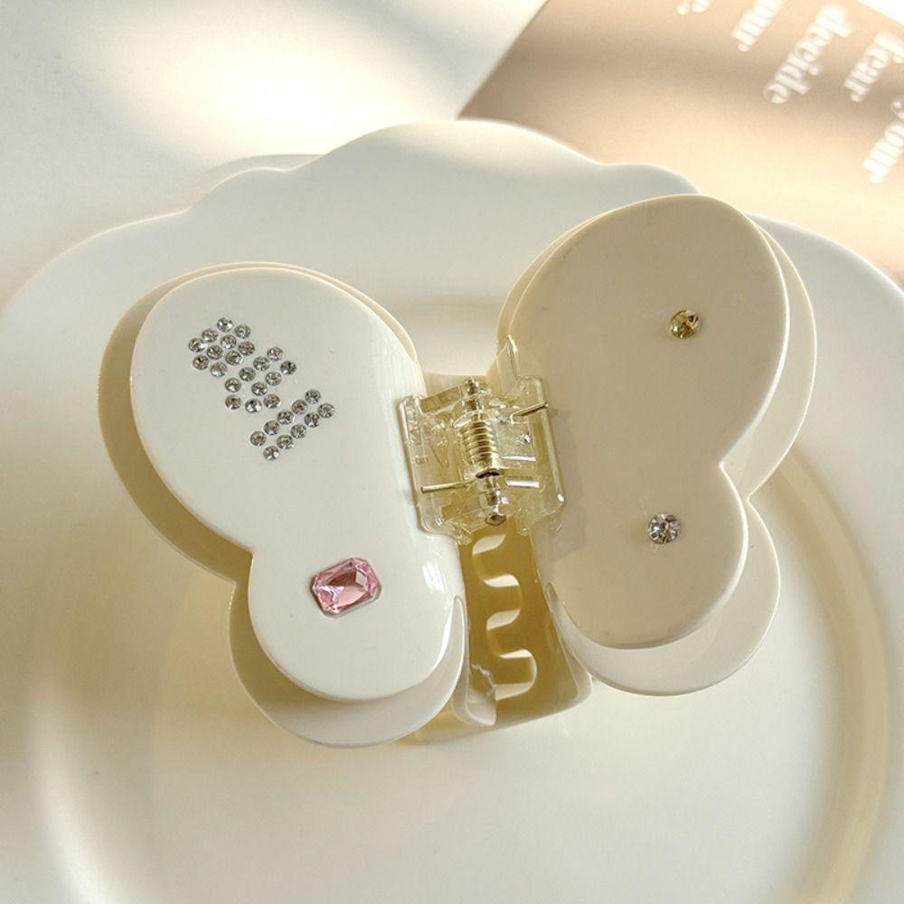 

Ацетатная заколка-бабочка для волос со стразами, бант, милая девушка style 1