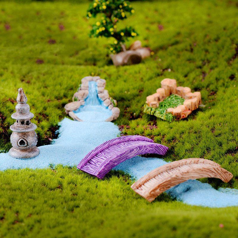 Garden Diy Fairy Miniature Water Well Bridge Lighthouse Mini Decoration Craft
