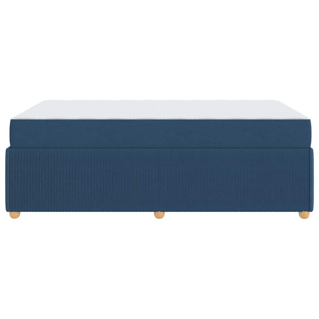 Bed Frame with Mattress Blue 120 x 190 cm Fabric