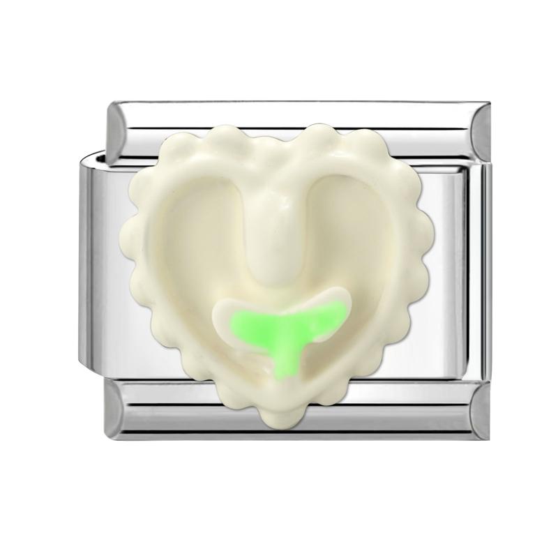Fashion Eyes Bow Cherry Flowers Love Heart Cake Italian Charm Links Fit 9MM Stainless Steel Bracelet Women DIY Making Jewelry