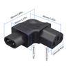 PDU Power Cable Adapter IEC320 C8 To C13 Figure 8 Male To Female IEC Right Angle Female Socket for Electronics