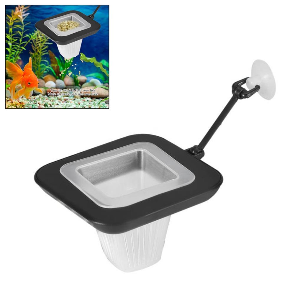 Molded Polymer Suspended Feeding Cup Suction Mount Fish Tank Feeding Cup Thawing Preparation