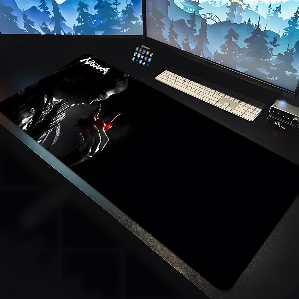 N-Naraka B-Bladepoint Mouse animation Pad large keyboard mouse desk pad non-slip rubber gaming mouse pad laptop carpet 600x300