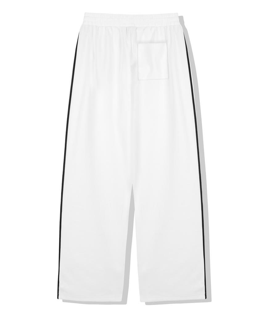 DRIX (Summer) Track Line Graphic Mesh Wide Pants_White