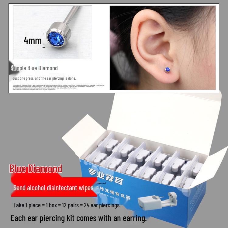 Disposable Anti-Allergy Ear Piercing Gun with Specific Earrings