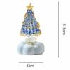 Miniature Christmas Tree Ornament Handcrafted Glass Sculpture  Living Room Decoration