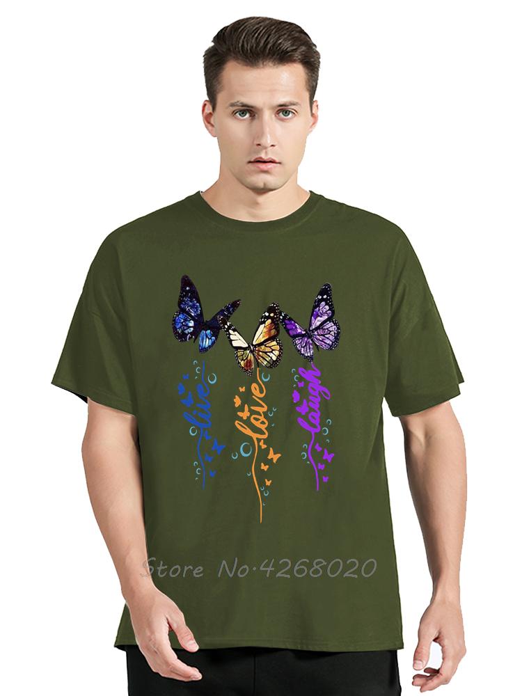 Mens Clothing Colorful Butterfly Petal Oversized Tshirt Short Sleeve Round Cotton Tshirt Cute Graphic Fitness T Shirt Female