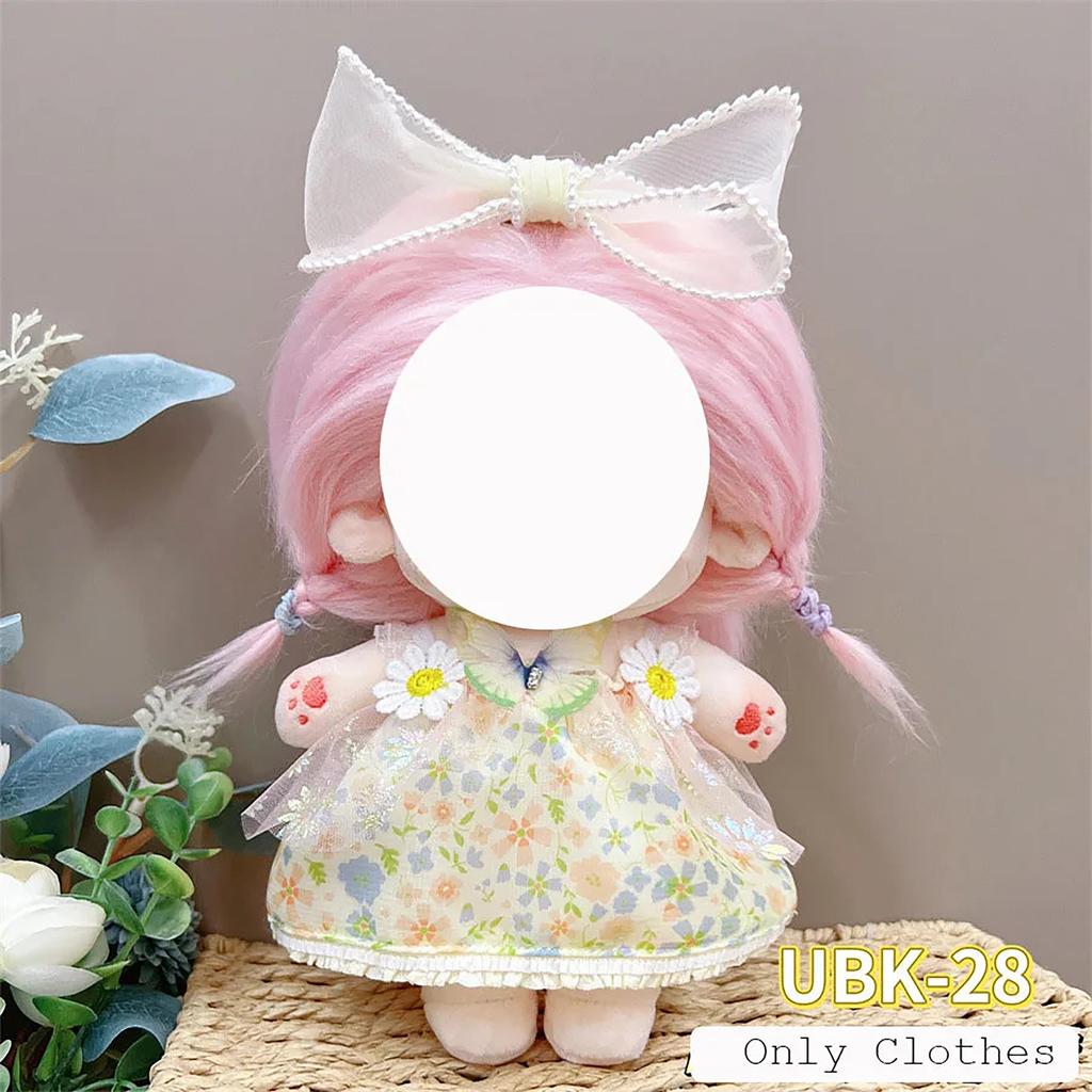 Cute Sweet 20cm Plush Cotton Doll Dress Doll Costume Change Clothes Kids Toys Soft Dolls Clothes Collection Gift