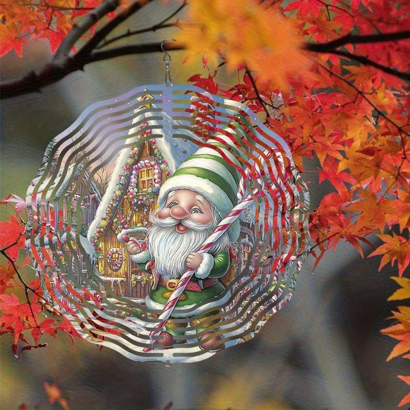 10 Inch Hanging Wind Spinner with 360 Degree Hook for Balcony Garden Decor Spring Summer Outdoor Decoration
