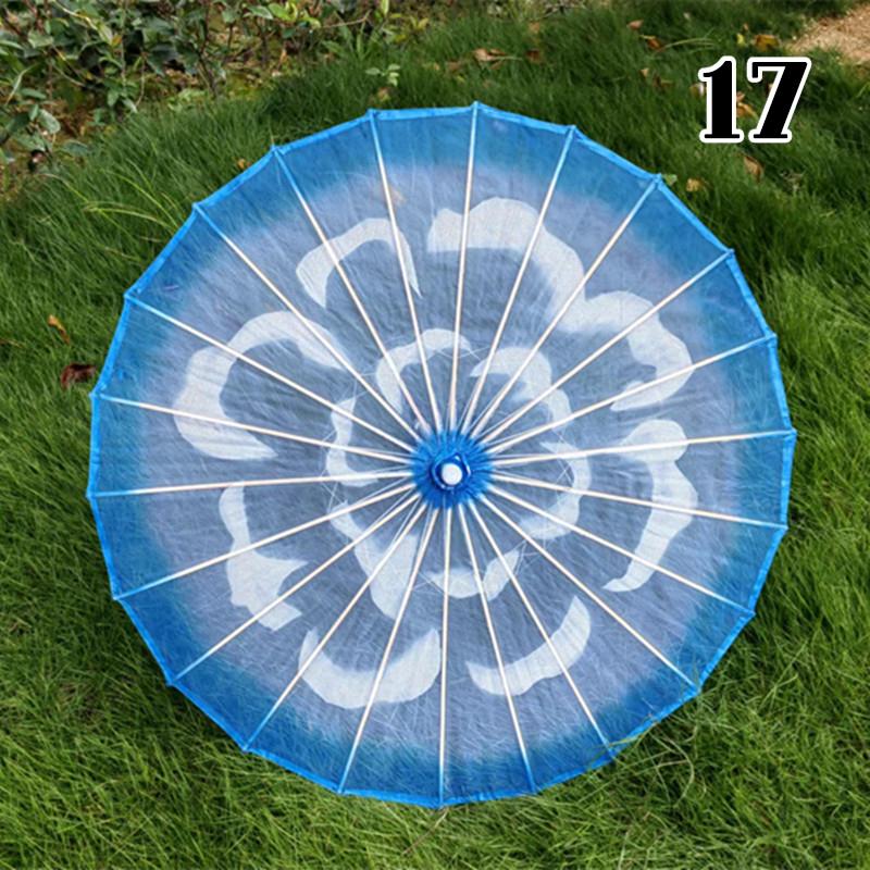 Dai Dance Stage Performance Umbrella Chinese Style Classical Dance Umbrella Jasmine Flower Pattern Hanfu Qipao Show Props Craft