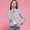 White Duck Down Light and Thin Round Neck Down Jacket Women's V-neck Warm Liner Short Jacket Autumn and Winter Women's Clothing Collarless Large Size