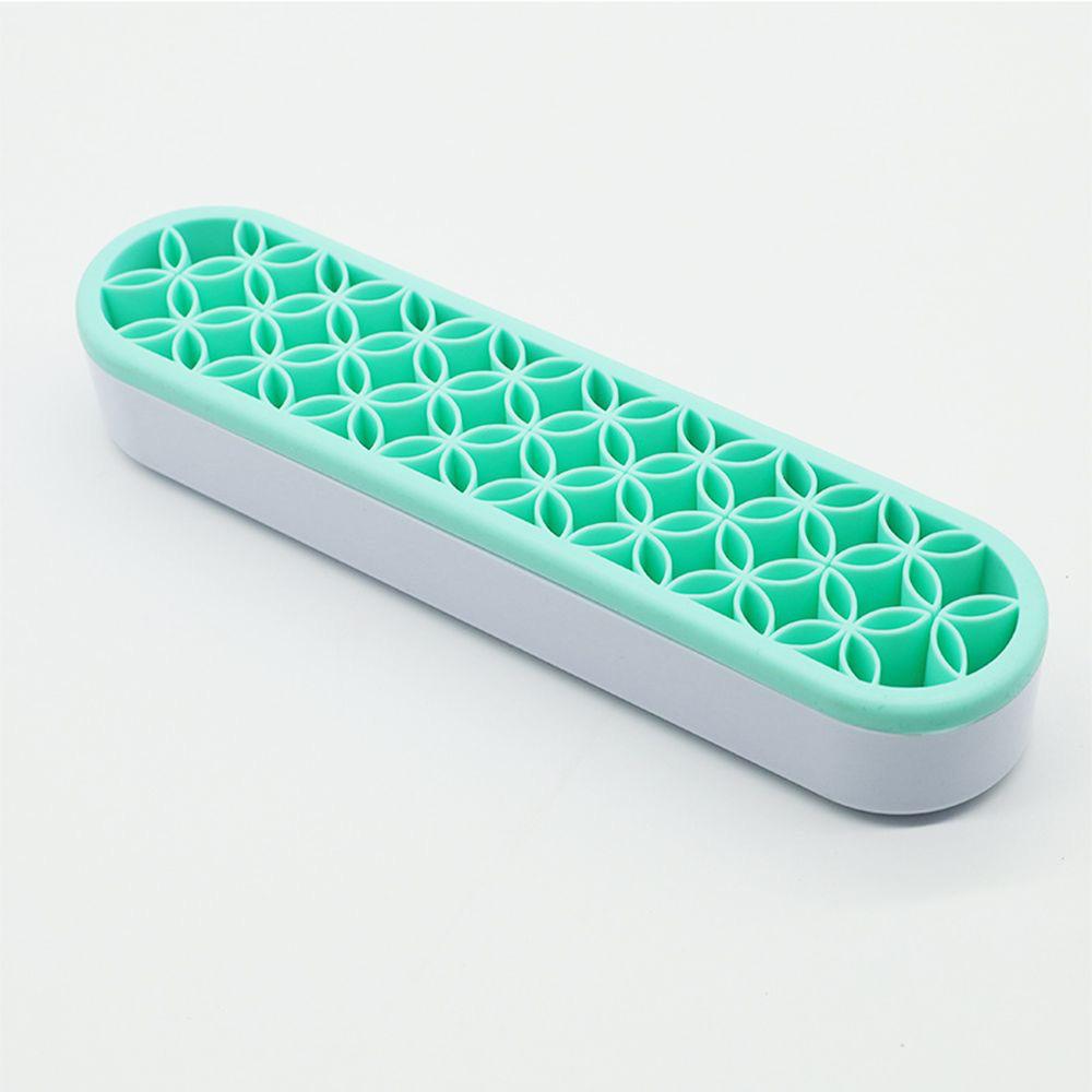 Punktuelle Silikon-Make-up-Pinsel-Aufbewahrungsbox & Lippenstift-/Augenbrauenstift-Halterständer