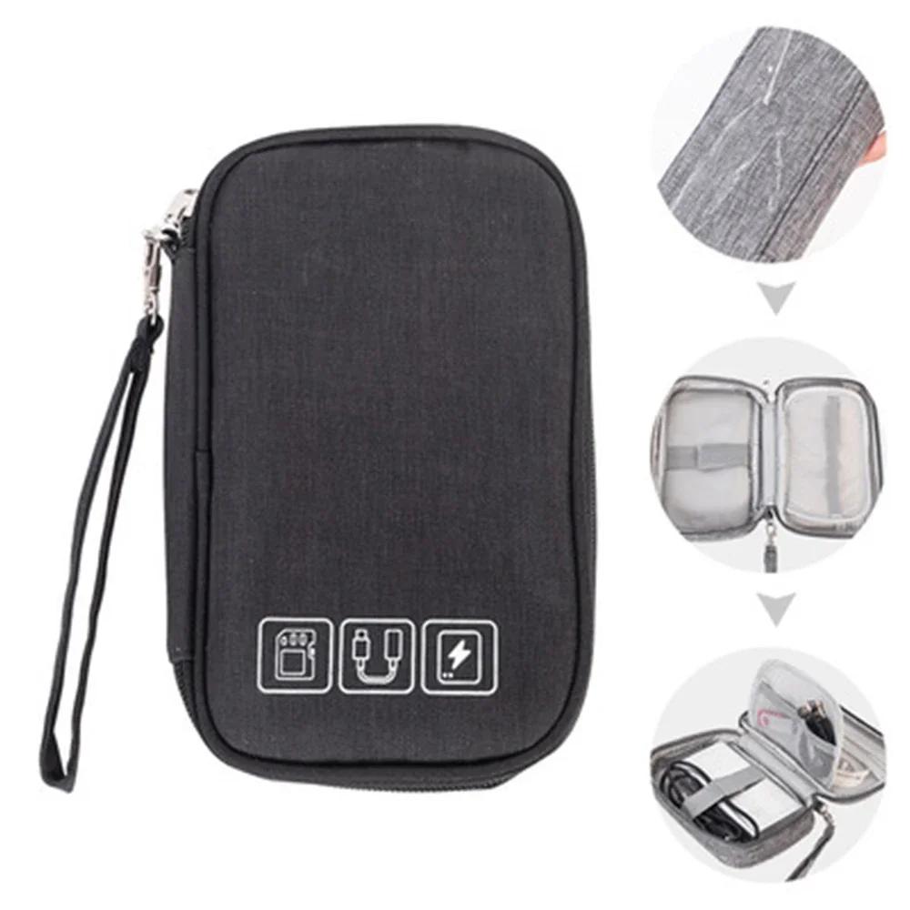 Cable Gadget Organizer Storage Bag Pouch Portable Electronic Accessories Case For Cord Charger Hard Drive Earphone USB SD Card