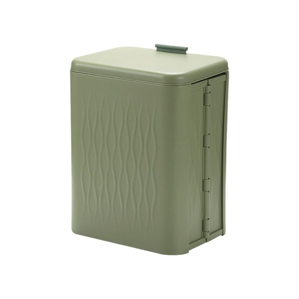 

Odor Control Wall Mounted Bin Space Saving Folding Waste Bin Kitchen Garbage Bin Household Use зелений