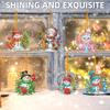 6/10/15pc Xmas Theme 2D/Flat DIY Hanging Diamond Art Kits Acrylic Rhinestone Diamond Christmas Tree Wall Window Pendant Ornament