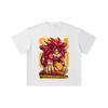 260 GSM Dubbel Garen 32 Count 100% Katoen Dragon Ball V42 Goku SSJ4 Print Unisex Zwaar Katoen T-shirt