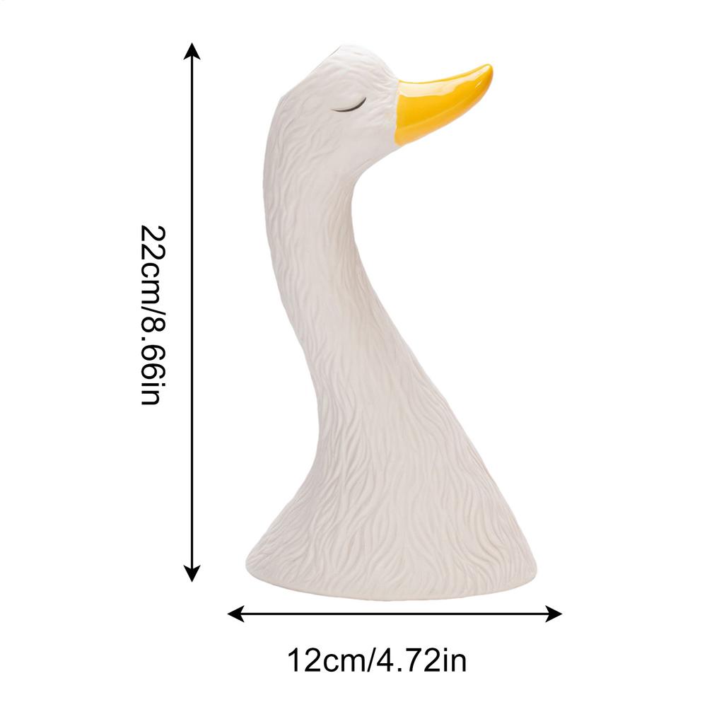 

Ceramic Flower Vase White Cute Swan Figurine Planter Pot Home Bedroom Ornaments Ceramic Table Sculpture For Bathroom Living Room жовтий