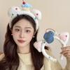 Cute Plush Cat Headband for Women - New Autumn/Winter Style, Perfect for Face Washing, Makeup, Face Masks, and Hair Accessories
