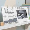 Ultrasound Photo Frame with Pregnancy Week Countdown, Wooden Baby Sonogram Display, Perfect Expecting Parents Keepsake Gift