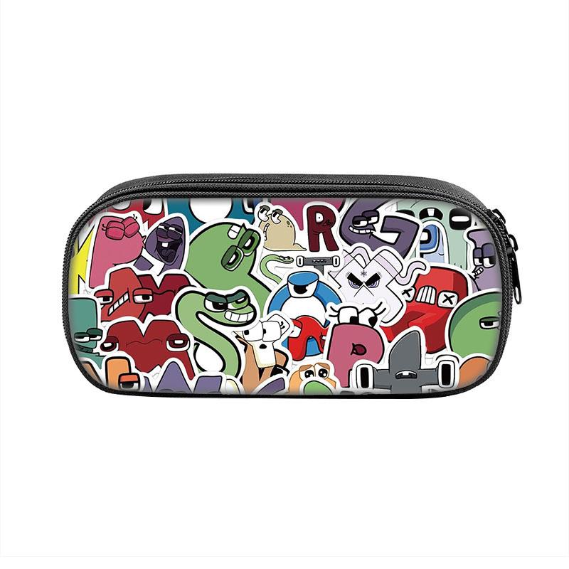 Game Alphabet Lore Cases Fun Cartoon Anime Pen Box Bag for Student Big Capacity School Supplies Zipper Pencilcases