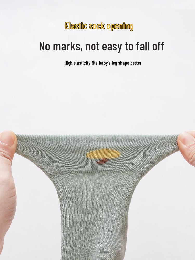 Xiyu Jia 2025 Babysocken: Niedliche Cartoons, Entkernte gekämmte Baumwolle, Klasse A, Herbst/Winter-Kollektion für Säuglinge