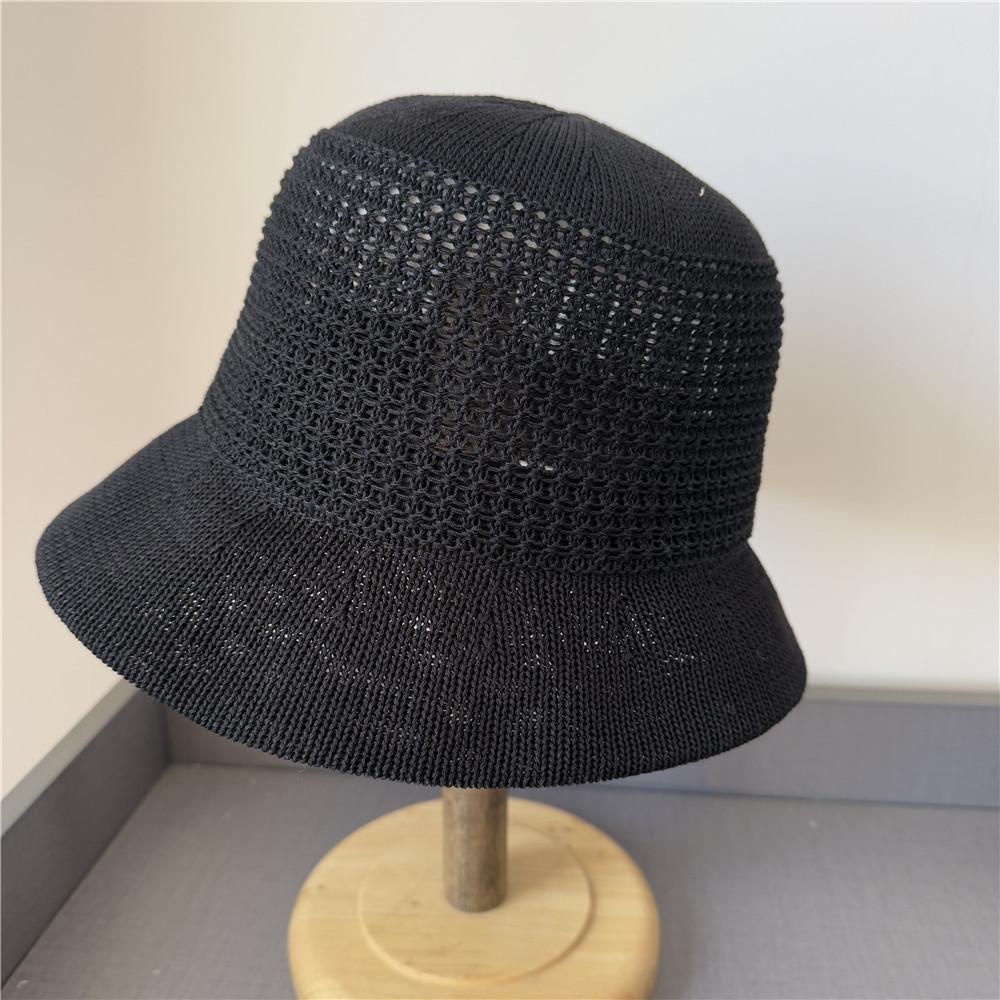 Woven Fisherman's Hat Female Summer Gentle Hollow Mesh Fashionable Elegant Basin Hat Showing Face Small Spring and Summer Hat