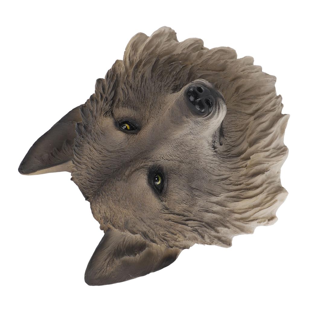 3D Animal Head Statue Resin Wall Decor Realistic Wildlife Sculpture for Living Room Bedroom Bar